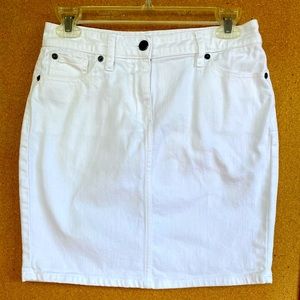 J. Crew White Denim Mini Skirt EUC